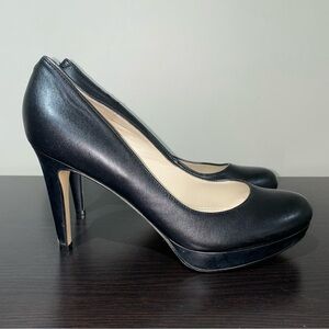 Marc Fisher Black Leather High Heel Pumps